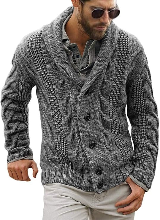 Fabian Men's Cardigan - styled view