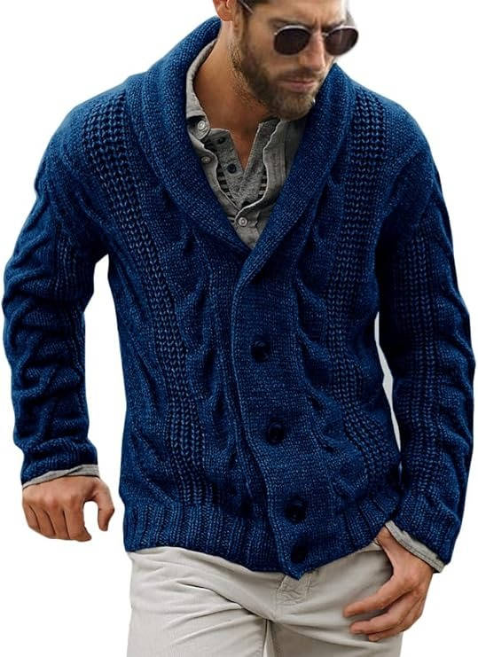 Fabian Men's Cardigan - close-up detail