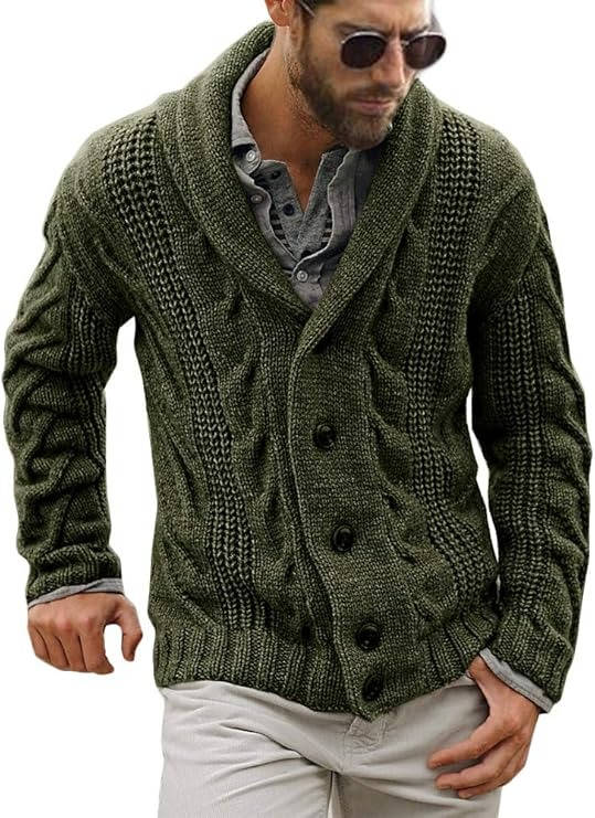 Fabian Men's Cardigan - fabric and finish detail