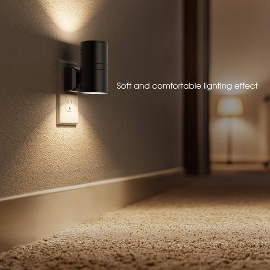 Cedar LED Night Light - styled view