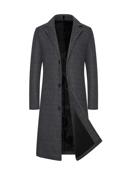 Theo Men's Wool Topcoat - back view