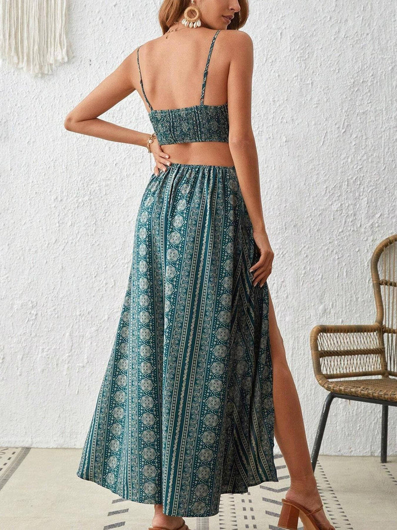 Delphine Women's Printed Maxi Dress - full-length view