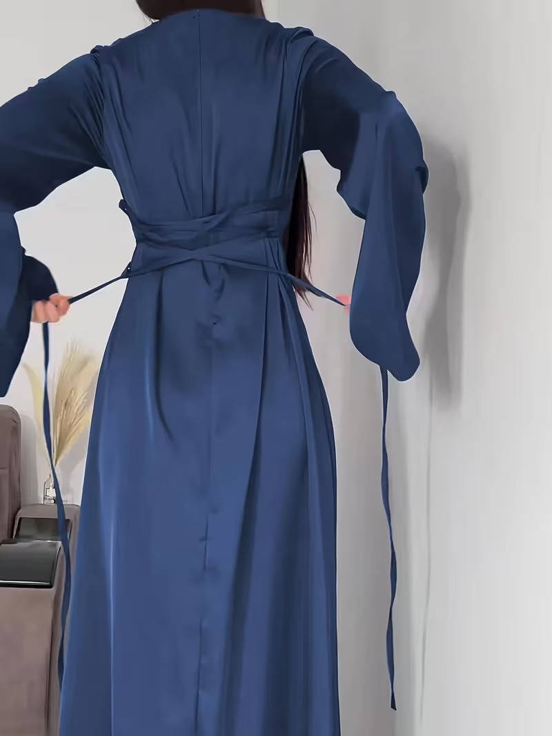 Paloma Women's Satin Maxi Dress - styled view