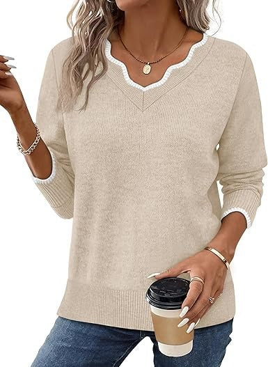 Darcy Women's Sweater | V-neck, Long Sleeve