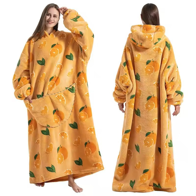 Nadia Women's Throw Blanket - back view
