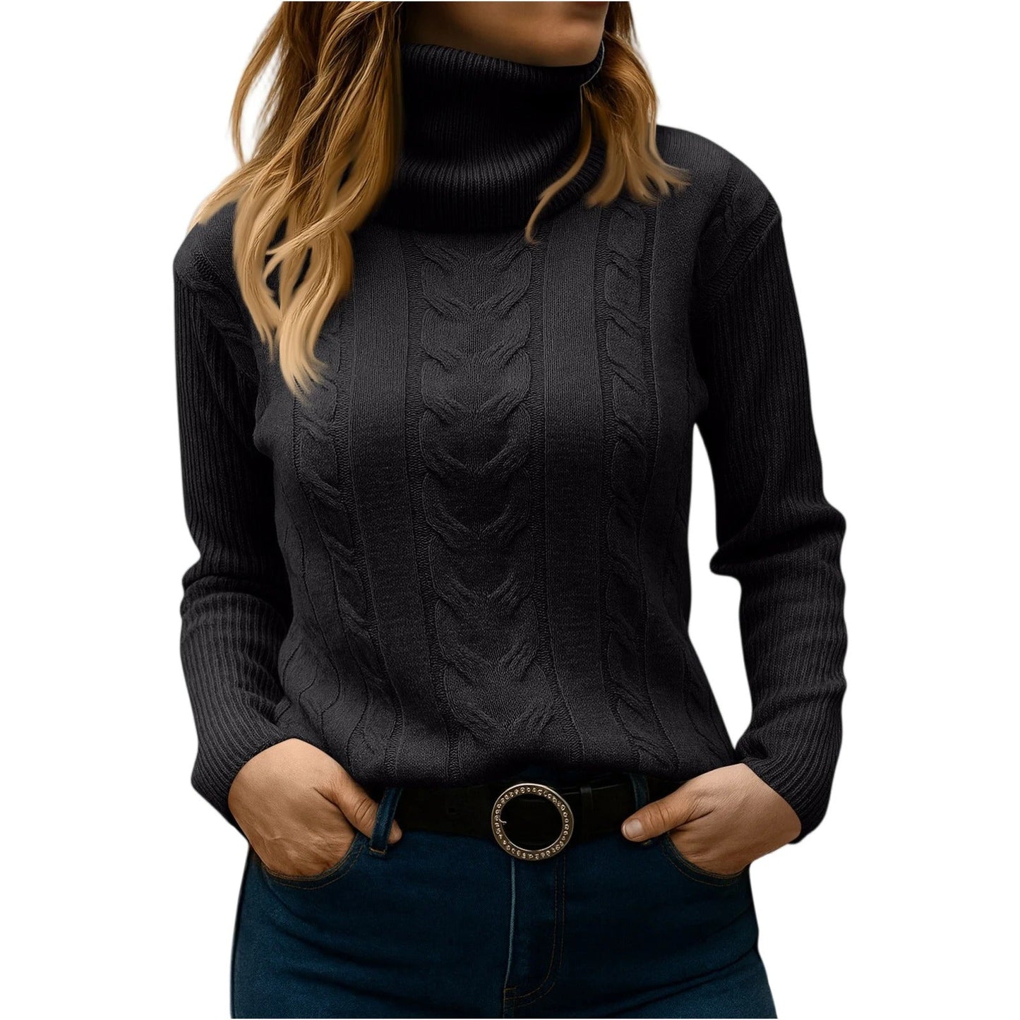 Rhea Women's Sweater - fabric and finish detail