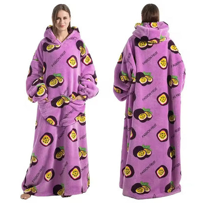 Nadia Women's Throw Blanket - shown in use