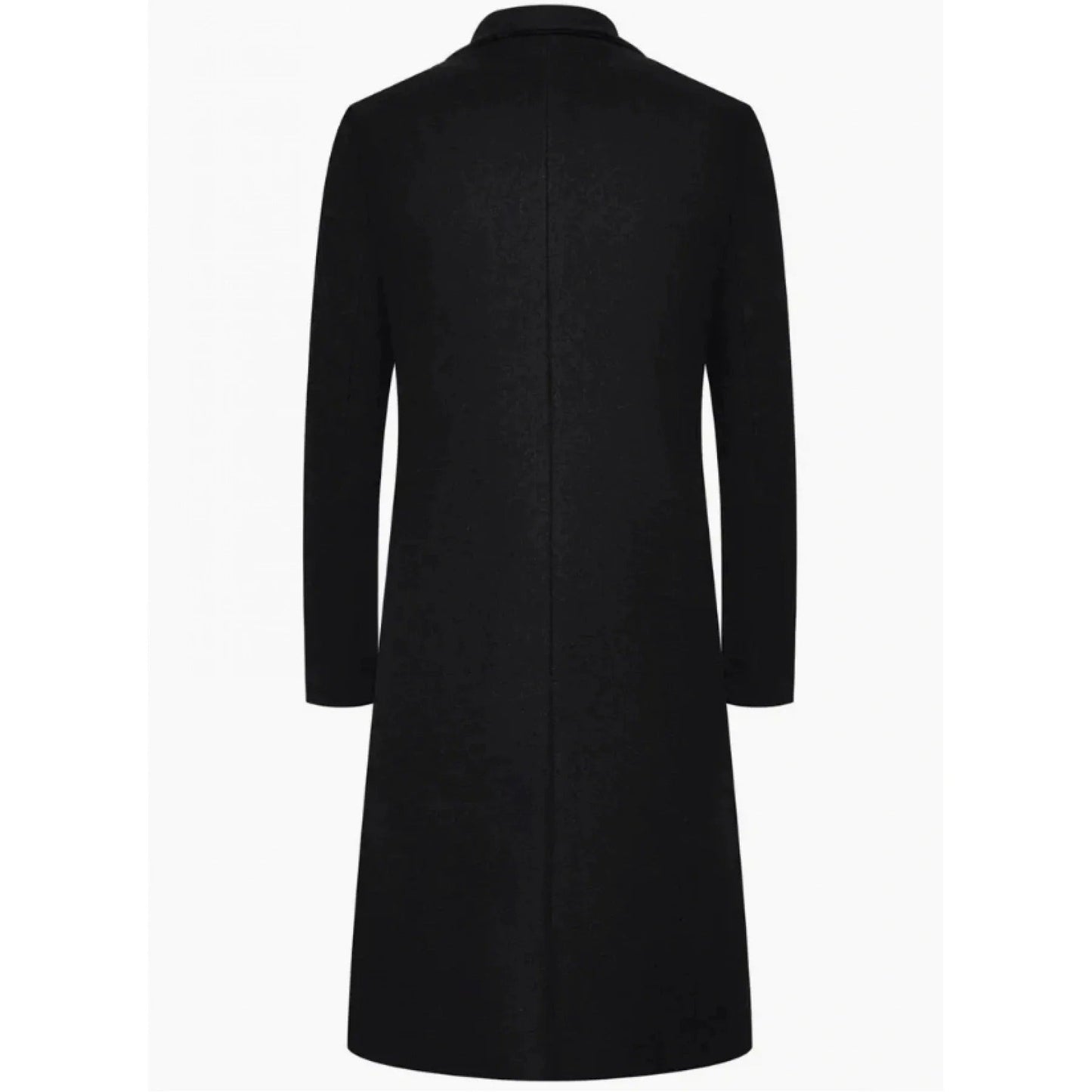 Theo Men's Wool Topcoat - fabric and finish detail