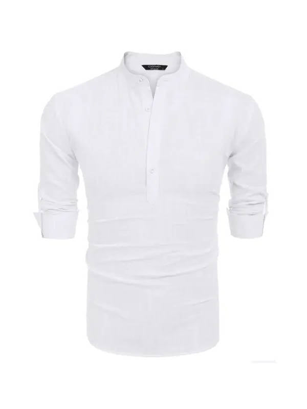Hollis Men's Linen Shirt - flat lay