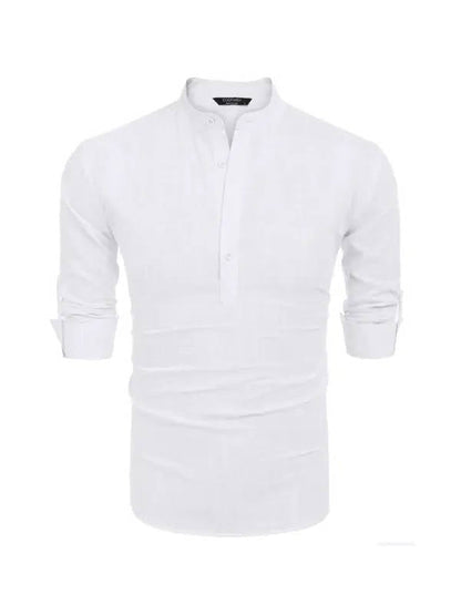 Hollis Men's Linen Shirt - flat lay