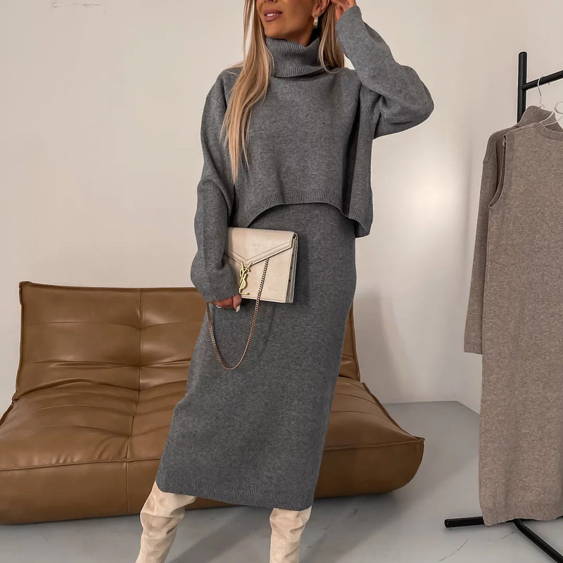 Ruby Women's Dress | Turtleneck, Long Sleeve