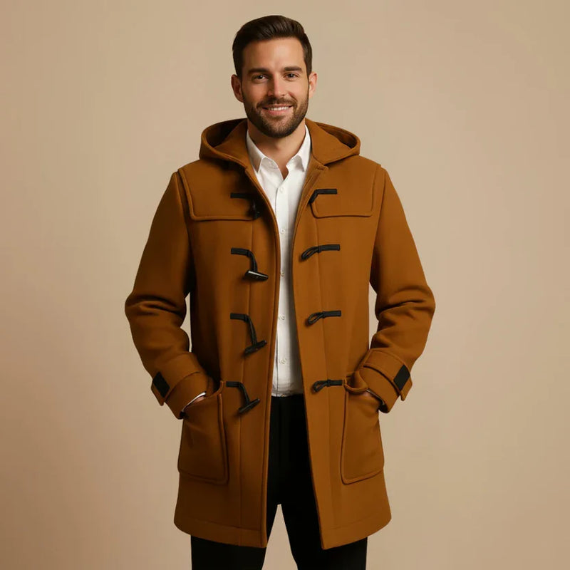 Nolan Men's Trench Coat - front view