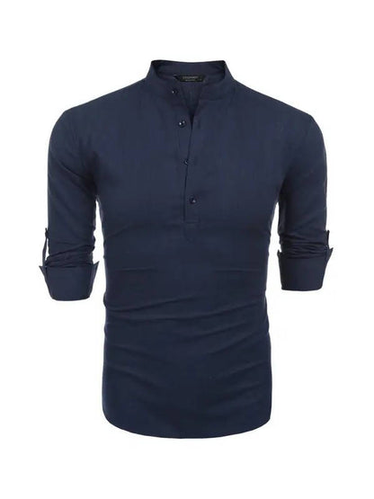 Hollis Men's Linen Shirt - styled view