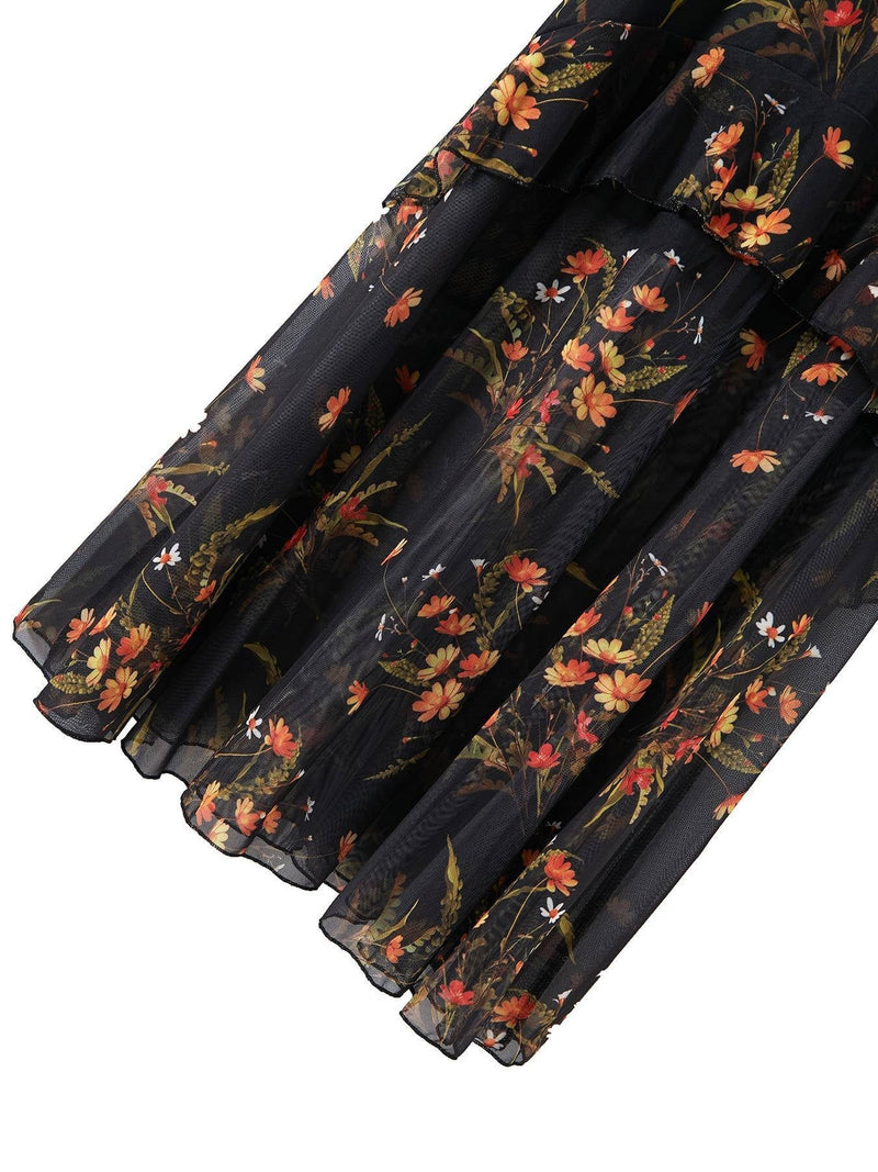 Ines Women's Ruffled Maxi Dress - flat lay