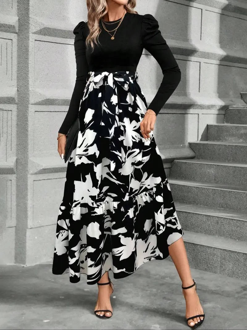 Ines Women's Floral Maxi Dress - back view