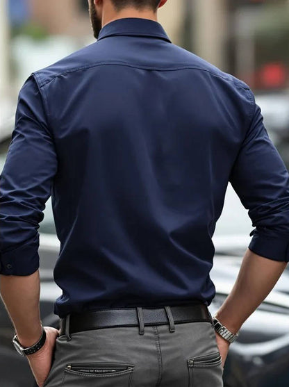 Rhys Men's Shirt - fabric and finish detail