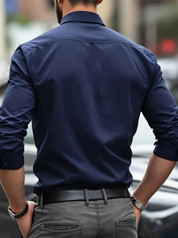 Rhys Men's Shirt - fabric and finish detail