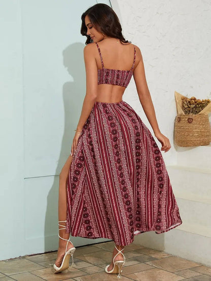 Delphine Women's Printed Maxi Dress - front view