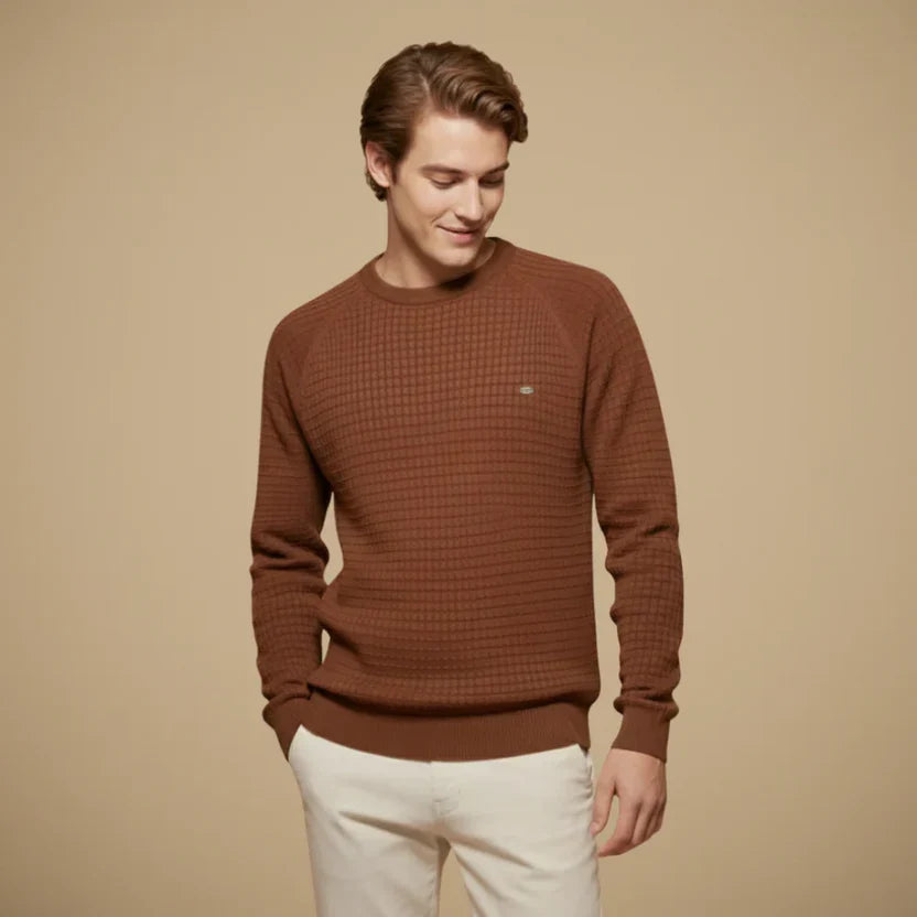 Gray Men's Sweater - close-up detail