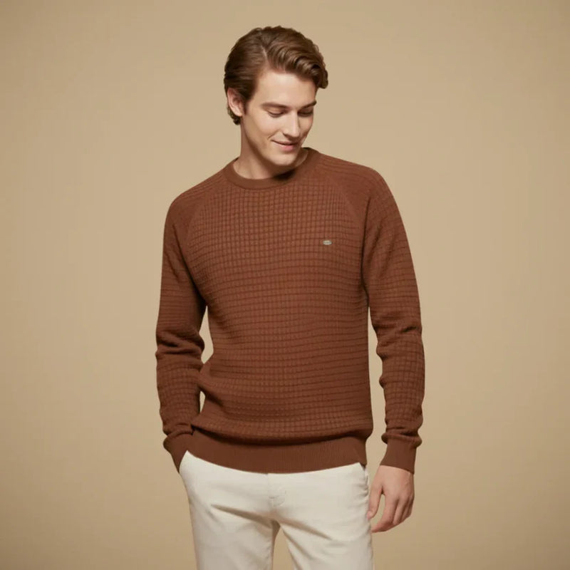 Gray Men's Sweater - close-up detail