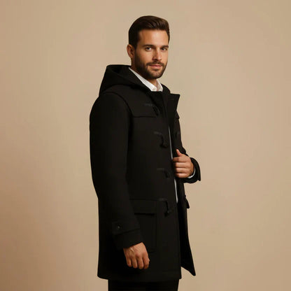Nolan Men's Trench Coat - fabric and finish detail