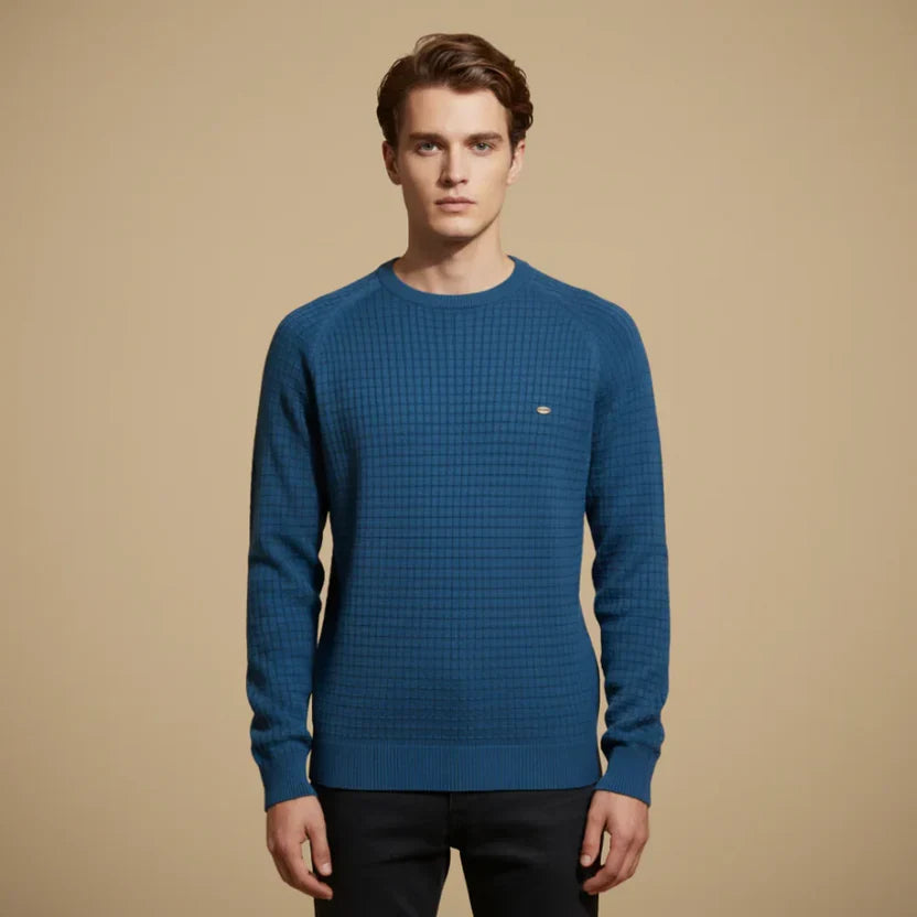 Gray Men's Sweater - shown in use