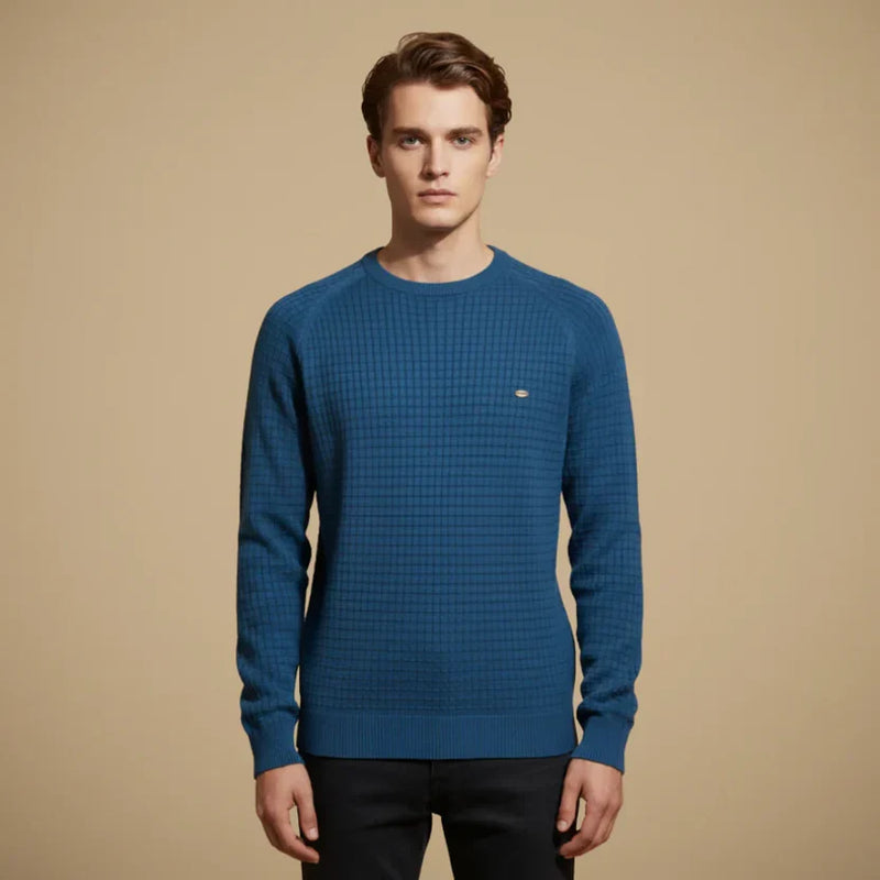 Gray Men's Sweater - shown in use