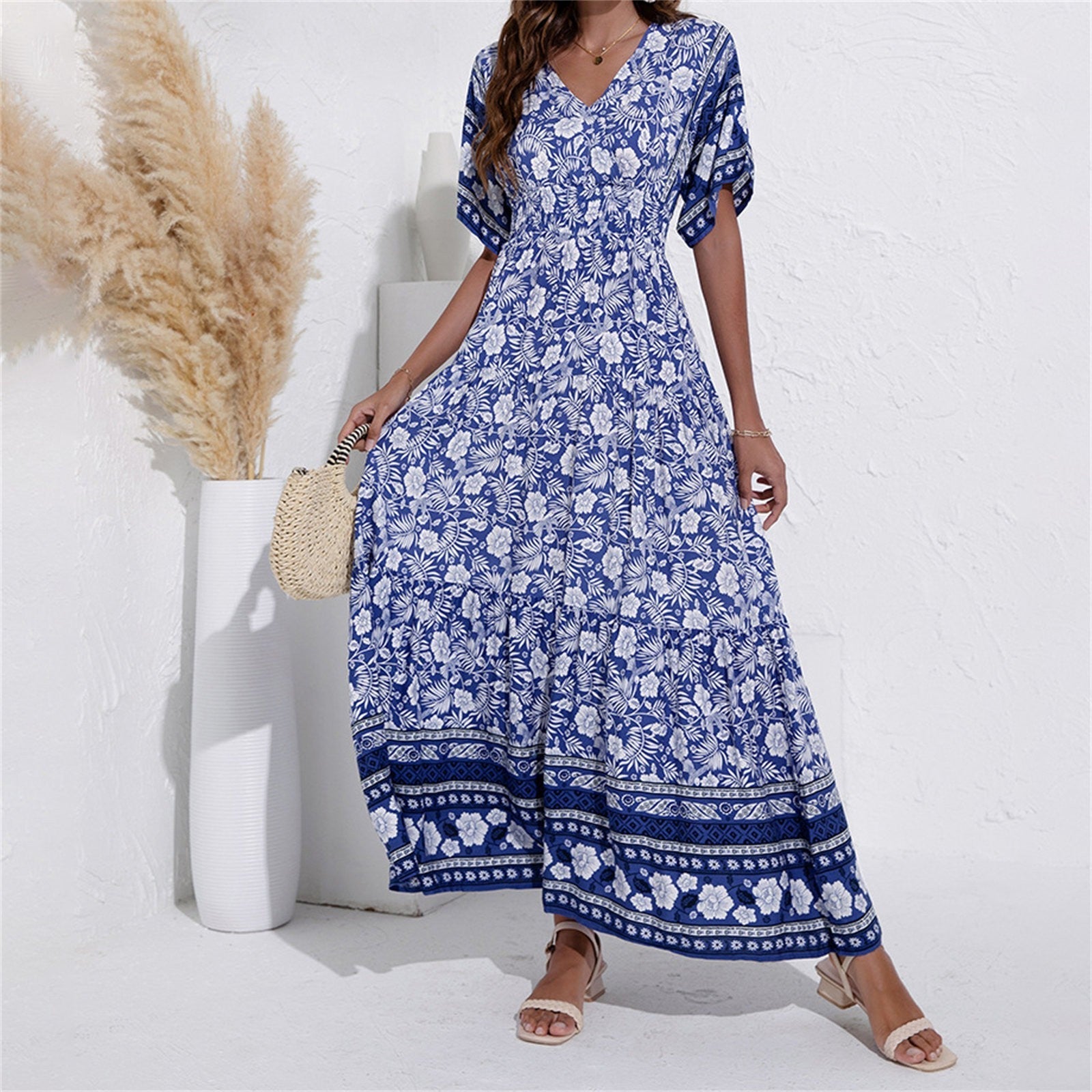 Rowan Women's Floral Maxi Dress - styled view
