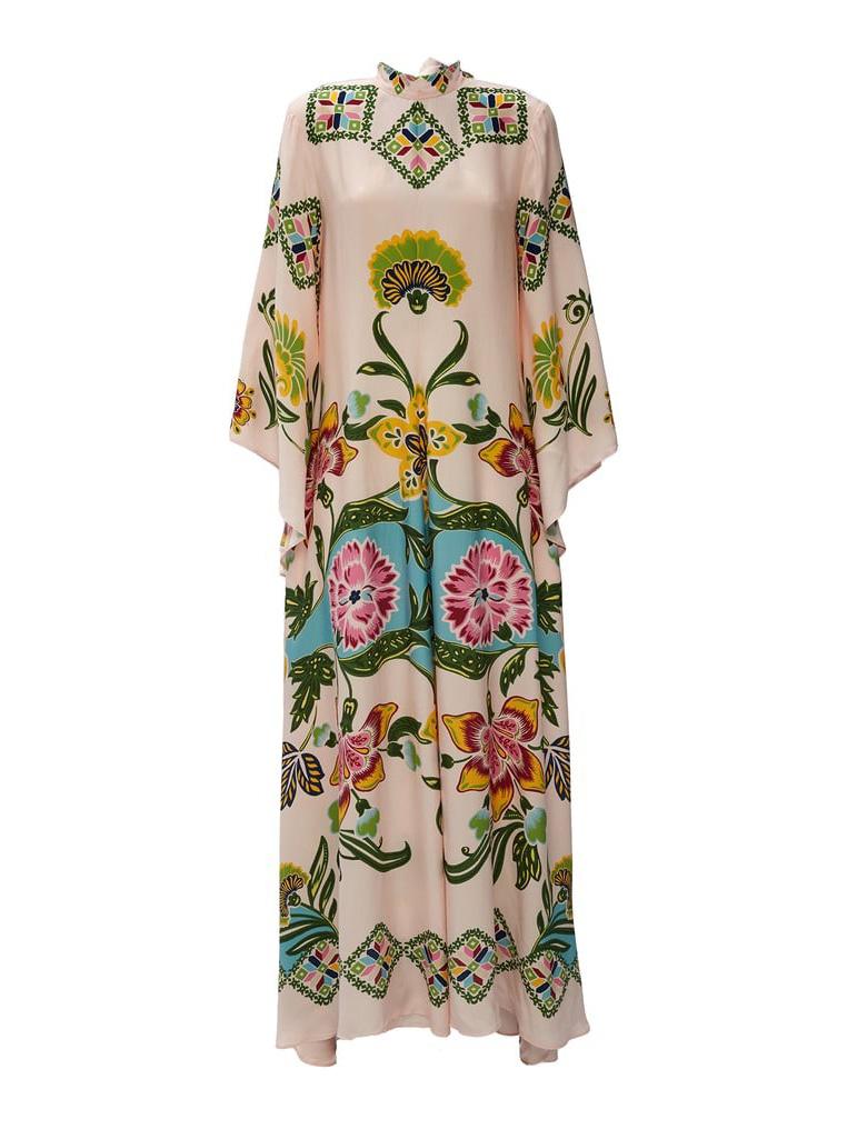 Maya Women's Floral Maxi Dress - fabric and finish detail