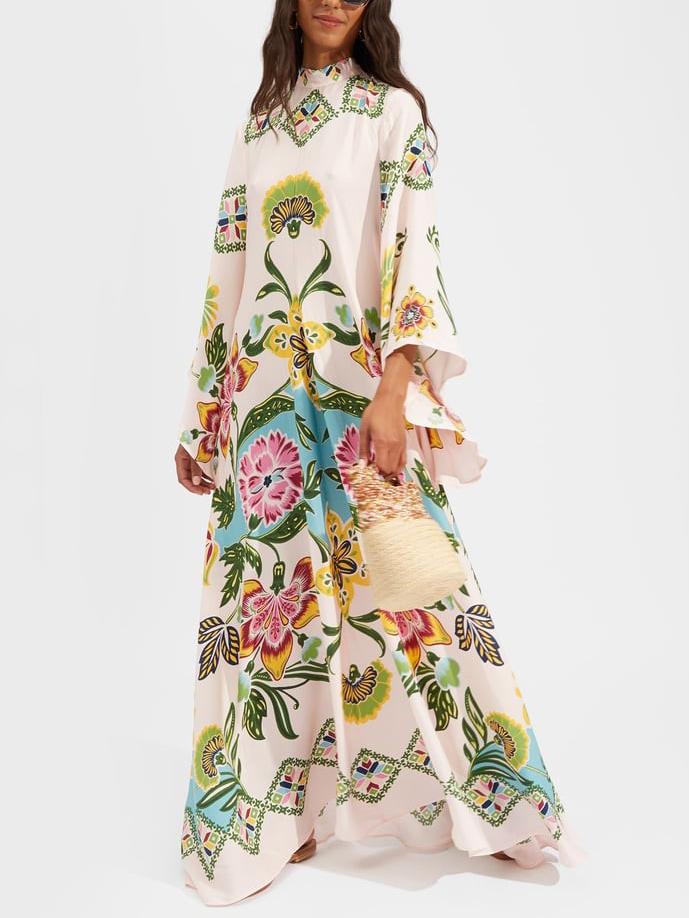 Maya Women's Floral Maxi Dress | Long Sleeve