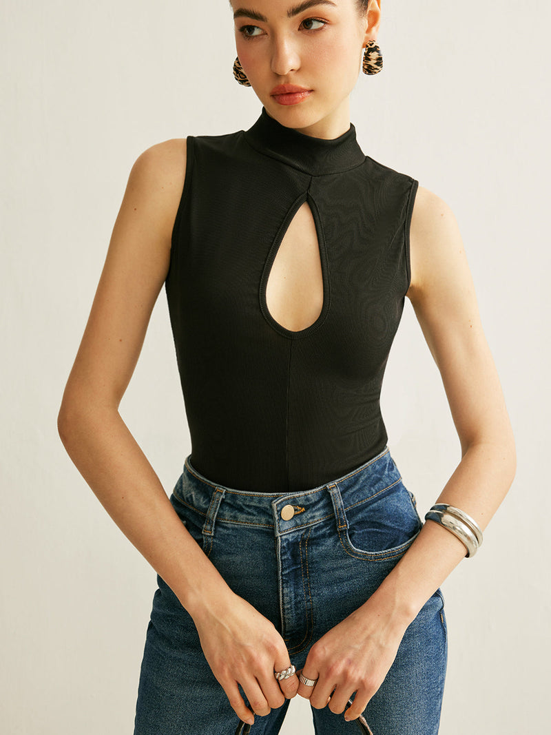 Ava Women's Top | Mock Neck, Sleeveless