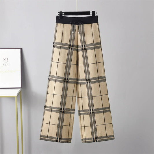 Edith Women's Plaid Trousers - front view