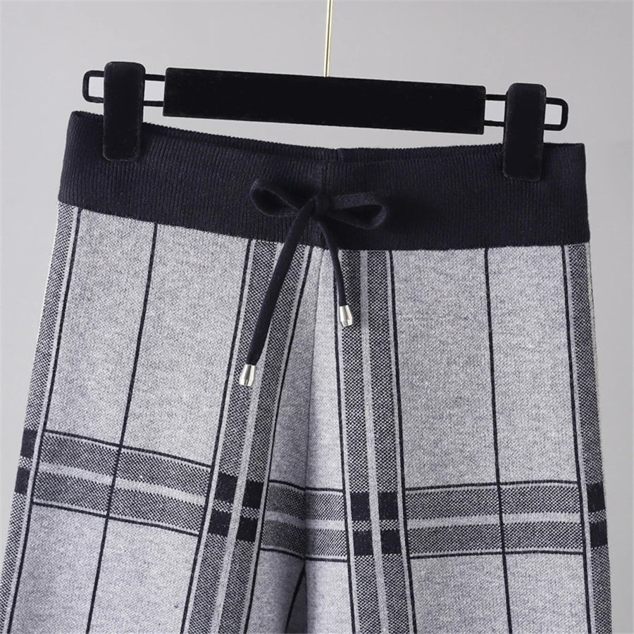 Edith Women's Plaid Trousers - back view