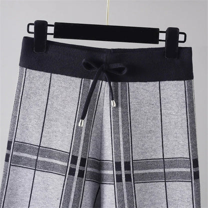 Edith Women's Plaid Trousers - back view
