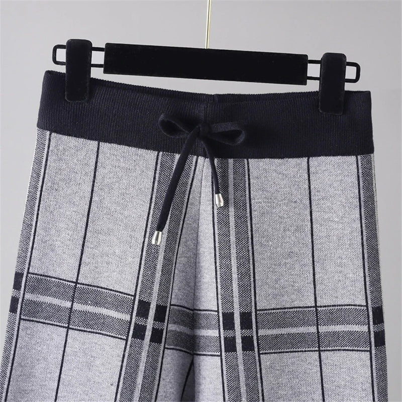 Edith Women's Plaid Trousers - back view