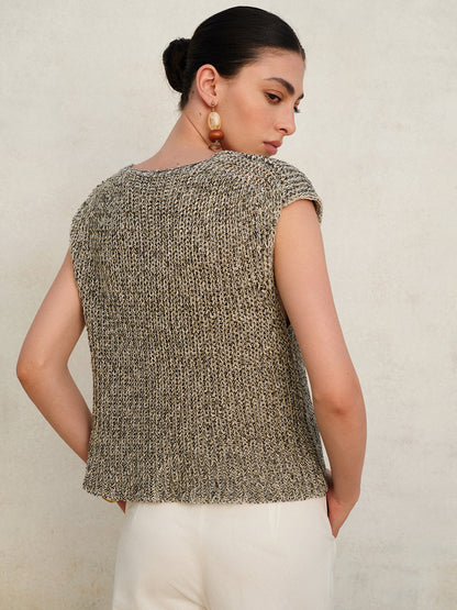 Cleo Women's Vest - fabric and finish detail