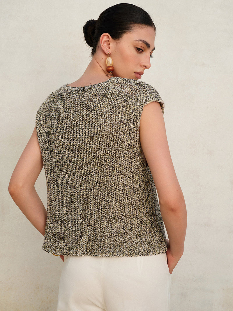 Cleo Women's Vest - fabric and finish detail