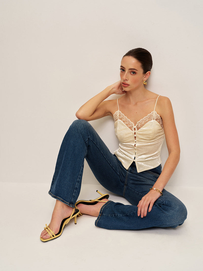 Genevieve Women's Camisole - fabric and finish detail