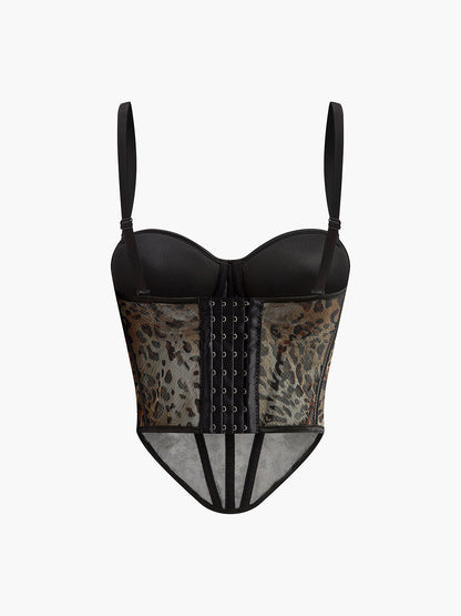 Maya Women's Printed Corset Top - fabric and finish detail