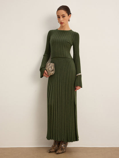 Faye Women's Pleated Sweater - full-length view
