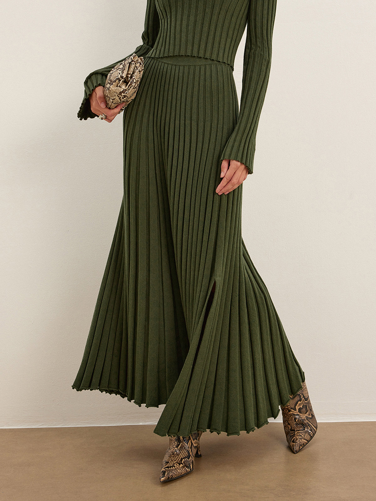 Faye Women's Pleated Sweater - front view