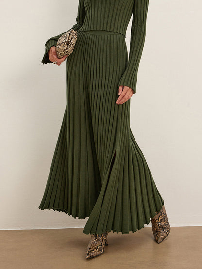 Faye Women's Pleated Sweater - front view