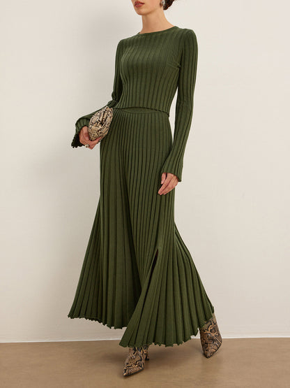 Nadia Women's Pleated Sweater - back view