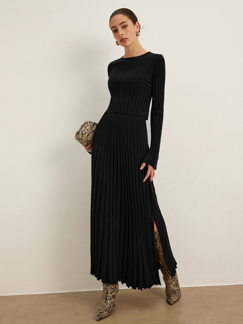 Nadia Women's Pleated Sweater - flat lay