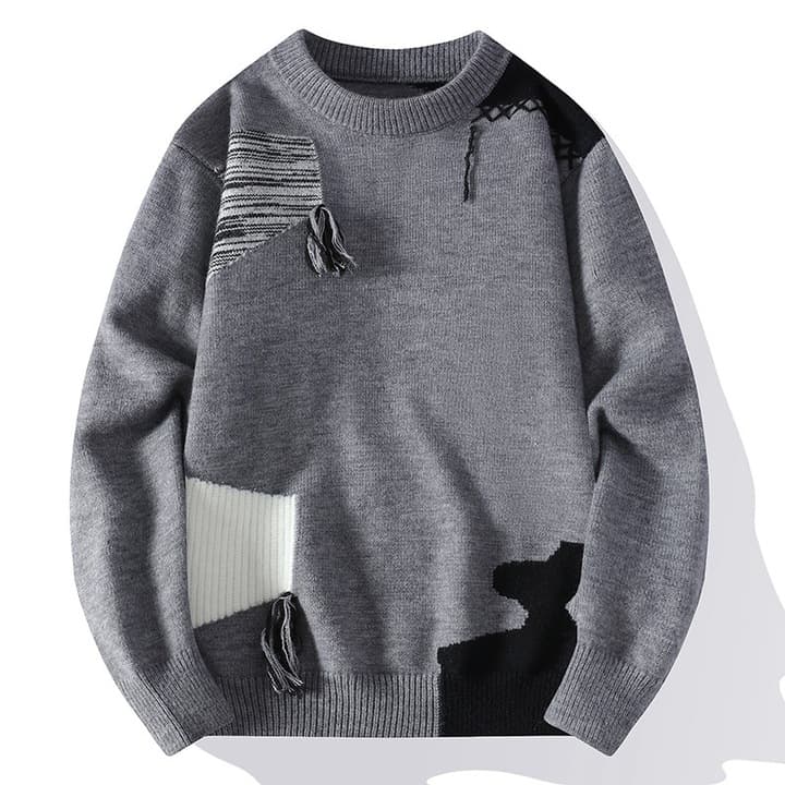 Finnian Men's Oversized Sweater - fabric and finish detail