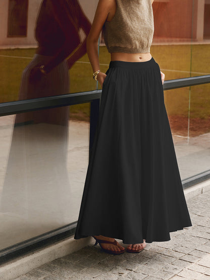 Rowan Women's Pleated Skirt - flat lay