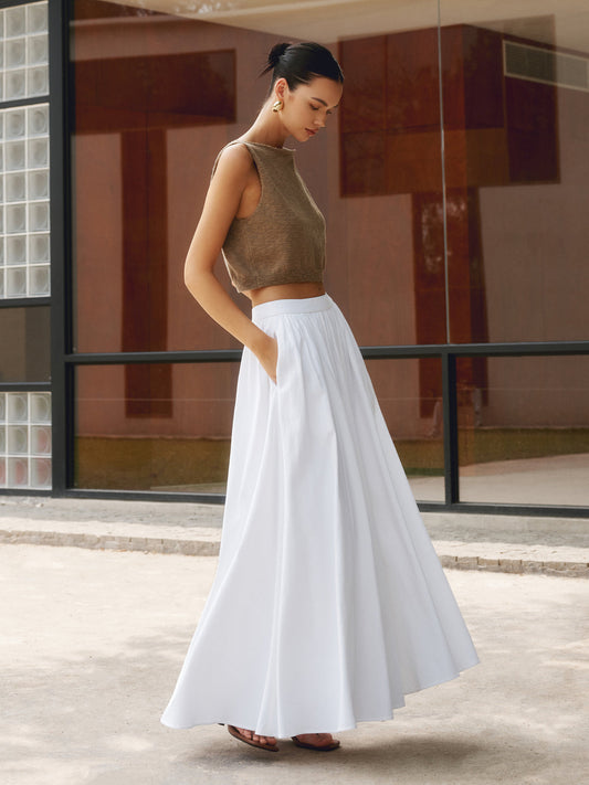 Rowan Women's Pleated Skirt - front view