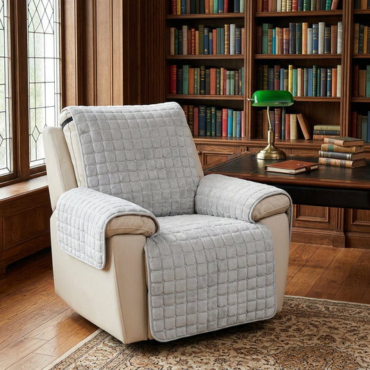 Quilted Recliner Chair Cover | Non-Slip Fit, Pet & Spill