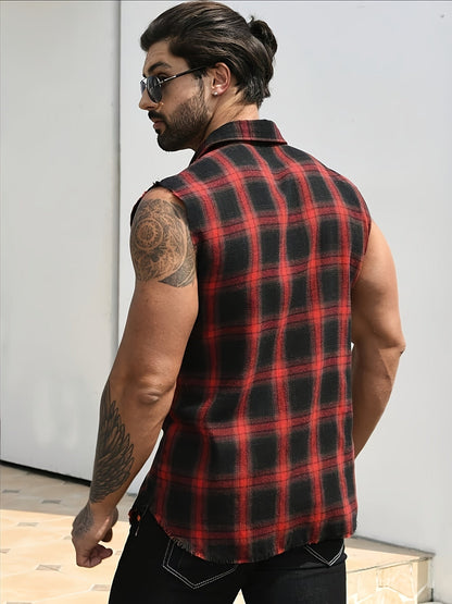 Harlow Women's Plaid Vest - styled view