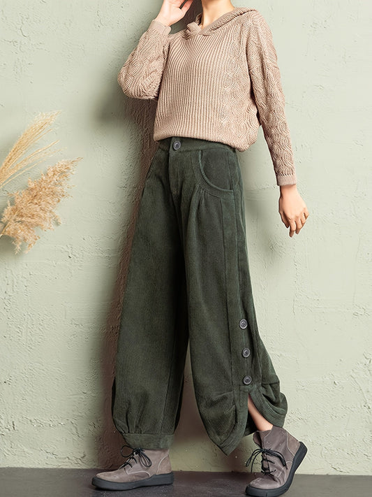 Noor Women's Corduroy Pant - front view